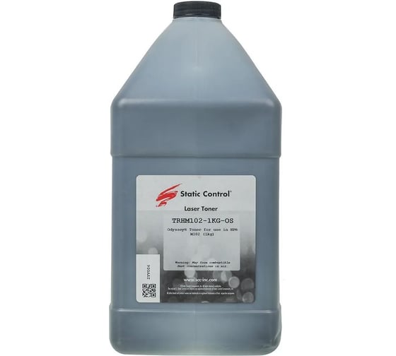 Тонер STATIC CONTROL TRHM102-1KG-OS черный, флакон 1000 гр., для принтера HP LJ M104/M132 1074334