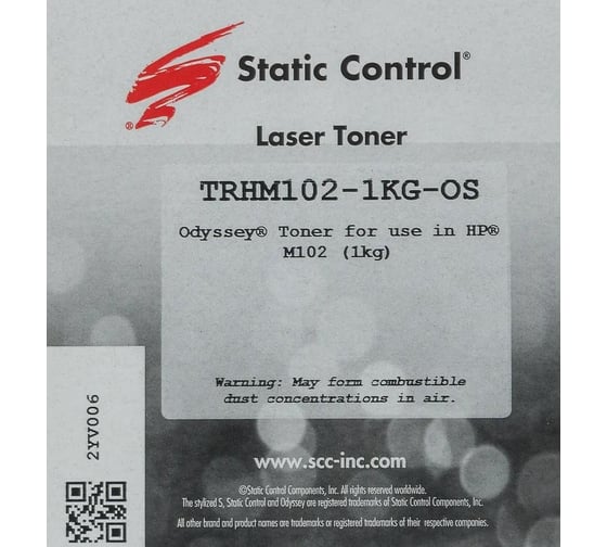Тонер STATIC CONTROL TRHM102-1KG-OS черный, флакон 1000 гр., для принтера HP LJ M104/M132 1074334