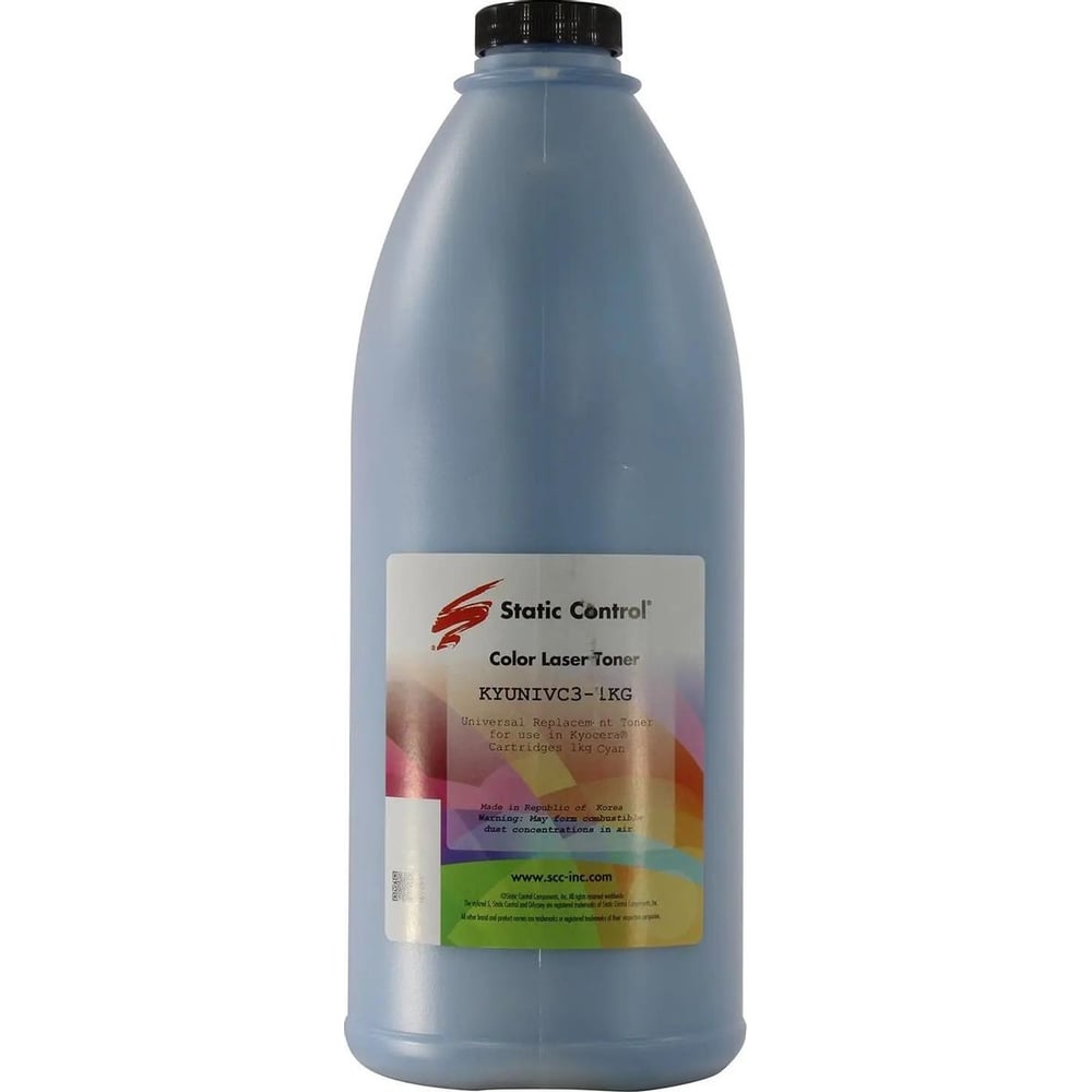 Тонер STATIC CONTROL KYUNIVC3-1KG голубой, флакон 1000 гр., для ...