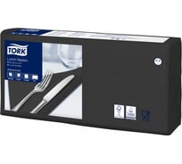 Столовые салфетки TORK арт. 477148 33х33, черные, 10 пачек в упаковке 23466