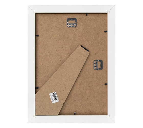 Рамка BRAUBERG 21x30 см с паспарту 13x18 см небьющаяся, багет 26 мм МДФ, Ambassador, белая 391366