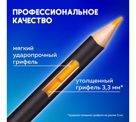 Карандаши художественные BRAUBERG мягкие 24 ярких насыщенных цвета, Art Classic, комплект 880555