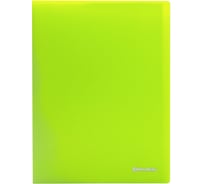 Папка BRAUBERG 40 вкладышей Neon, 25 мм, неоновая зеленая, 700 мкм 811821