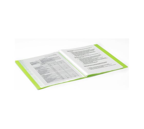 Папка BRAUBERG 40 вкладышей Neon, 25 мм, неоновая зеленая, 700 мкм 811821
