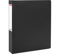 Папка BRAUBERG на 4 кольцах, прочная, картон/ПВХ, Office, черная, 40 мм, до 250 листов 271849