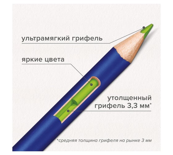 Карандаши акварельные цветные BRAUBERG художественные 36 ярких цветов, Art, комплект 880553