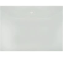 Папка-конверт Стамм на кнопке А4, 10 шт в комплекте, 120 мкм, пластик, прозрачная ММ-30678