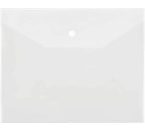 Папка-конверт Стамм на кнопке А5+, 10 шт в комплекте, 150 мкм, пластик, прозрачная, бесцветная ММ-32276