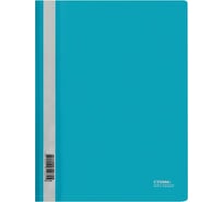 Папка-скоросшиватель Стамм пластиковый, 10 шт в комплекте, А4, 180 мкм, бирюзовая с прозрачным верхом ММ-31264