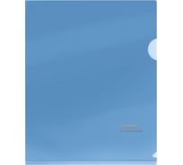 Папка-уголок Стамм А5, 180 мкм, пластик, 20 шт в комплекте, прозрачная, синяя ММ-30957