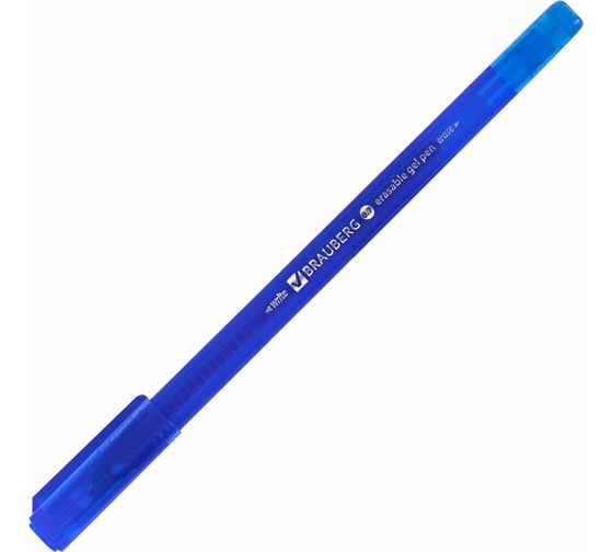 Стираемая гелевая ручка BRAUBERG Delta синяя, 4 шт., трехгранная, линия письма 0.35 мм 881000