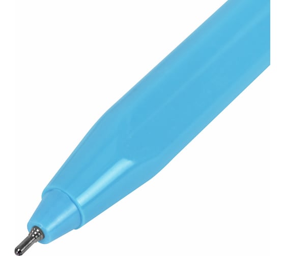 Шариковая ручка BRAUBERG Trios Blue, синяя, трехгранная, корпус голубой, игольчатый узел 0.7 мм, линия 0.5 мм 24 штуки 144158
