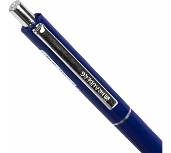 Автоматическая шариковая ручка BRAUBERG X17 Blue, синяя, корпус синий, стандартный узел 0.7 мм, линия письма 0.5 мм 144157