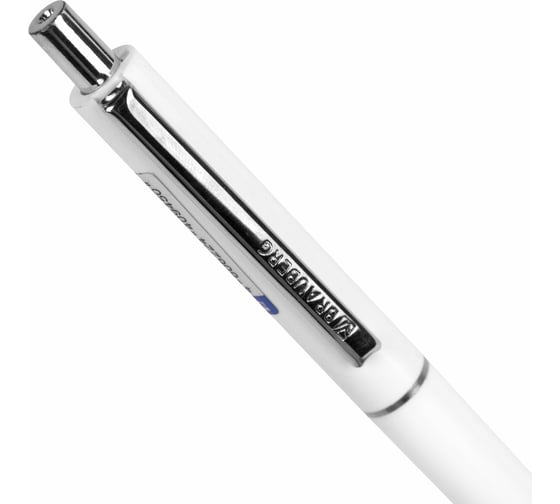 Автоматическая шариковая ручка BRAUBERG X17 White, синяя, корпус белый, стандартный узел 0.7 мм, линия письма 0.5 мм 144156