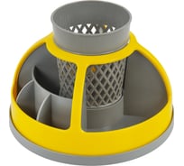 Подставка-органайзер Staff Attraction 9 отделений, вращающаяся, серая/желтая 238318