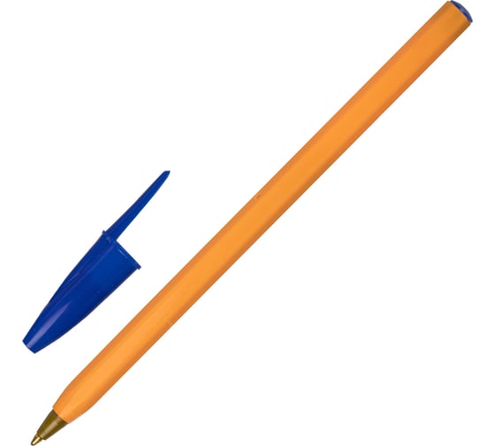 Шариковая ручка Staff Basic Orange Bp-01 письмо 750 м, синяя, длина корпуса 14 см, узел 1 мм 143740