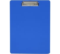 Планшет с зажимом OfficeSpace А4, 2000 мкм, пластик, полифом, синий 340044