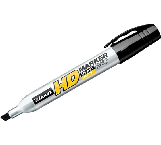Маркер перманентный Luxor промышленный Heavy Duty 850 черный, скошенный, 3-7 мм 3571 1