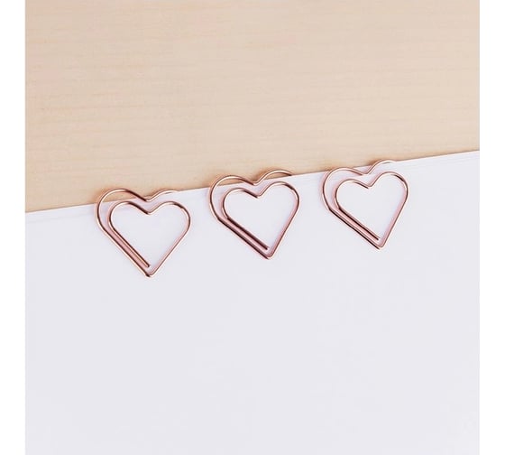 Скрепки фигурные MESHU 27мм Hearts 6шт. пакет с европодвесом MS41587 MS_41587