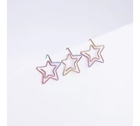 Скрепки фигурные MESHU 25мм Stars 6шт. пакет с европодвесом MS41585 MS_41585