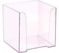 Подставка для бумажного блока СТАММ 9х9х9 см, прозрачная ПЛ41