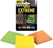 Стикеры Post-it Extreme, 76x76 мм, 3 блока х 45 листов, 3 цвета 7100182000