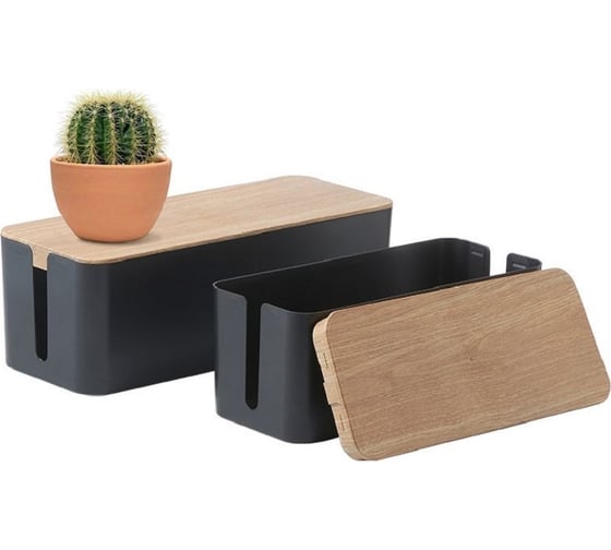 Органайзер CS-BOX-BL черный/бамбук Cactus 1895564
