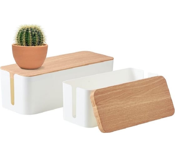 Органайзер CS-BOX-WH белый/бамбук Cactus 1895567 1
