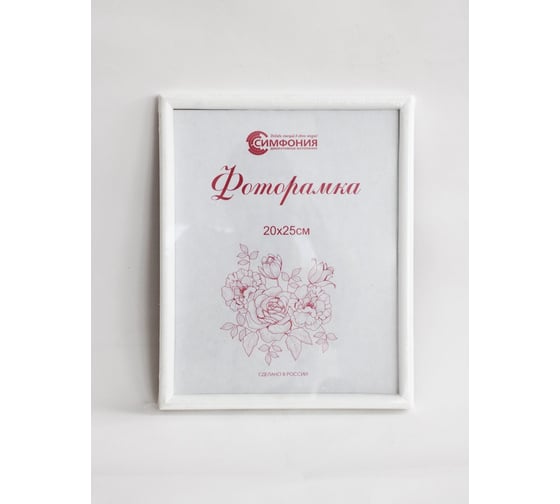 Фоторамка в пластиковой раме цвет белый 20x25 см Симфония РП-002 (М4)