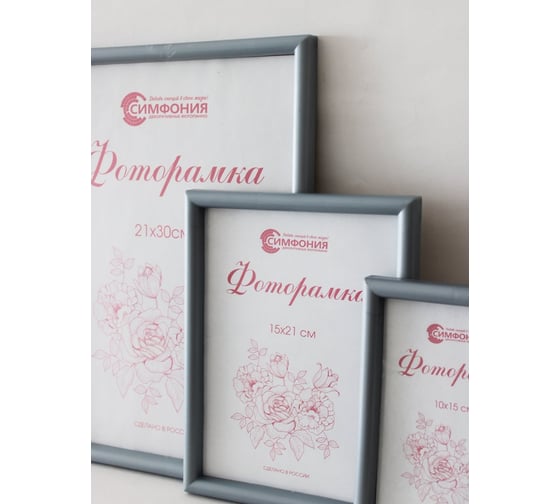 Набор фоторамок в пластиковой раме цвет серебро 3 шт Симфония РПН-001