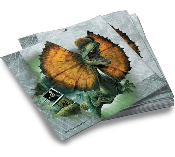 Салфетки бумажные ND Play Jurassic World трехслойные желтый лого 33x33 см 20 шт 304259
