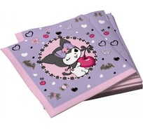 Салфетки бумажные ND Play трехслойные Kuromi Любимая вишенка 33x33 см 20 шт 311096