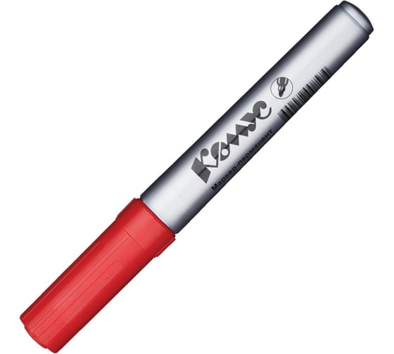 Перманентный маркер Комус PY2304 красный, 1-4 мм, круглый наконечник 162960