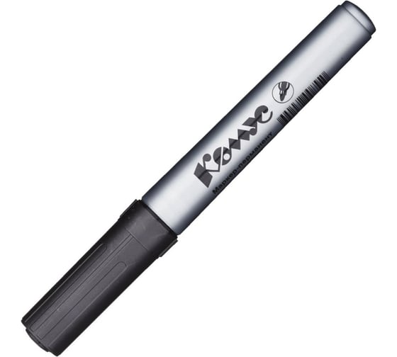 Перманентный маркер Комус PY2304 черный, 1-4 мм, круглый наконечник 162958