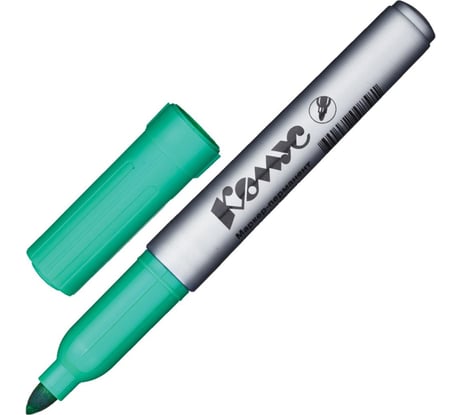 Перманентный маркер Комус PY2304 зеленый, 1-4 мм, круглый наконечник 162961