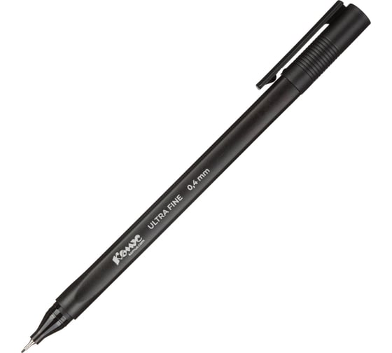Линер Комус Ultra Fine 0.4 мм, черный, 12 шт. 1515765