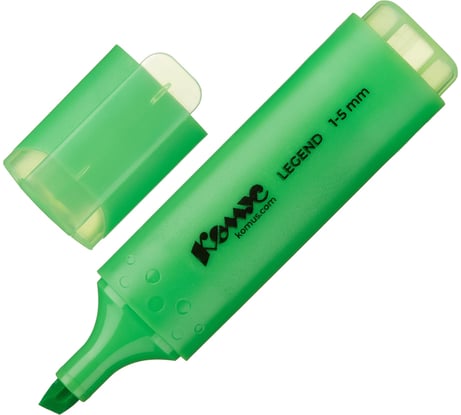 Маркер-текстовыделитель Комус Legend зеленый, 1-5 мм, 12 шт. 1056796