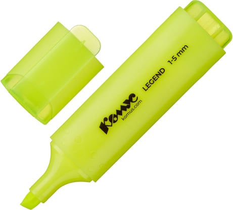 Маркер-текстовыделитель Комус Legend желтый, 1-5 мм, 12 шт. 1056795