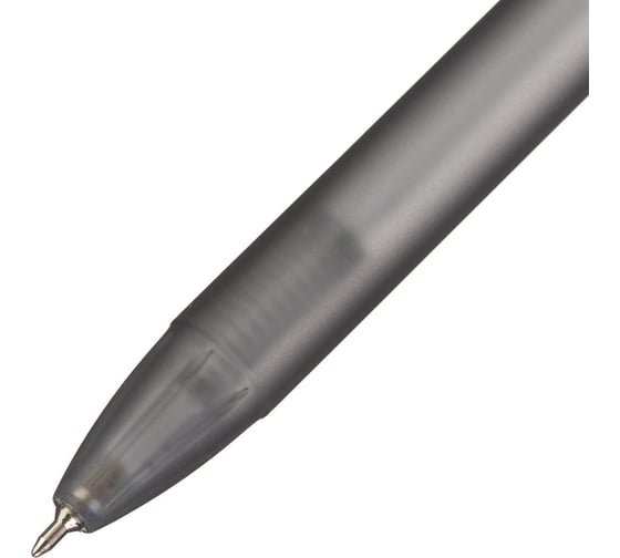 Шариковая автоматическая ручка Комус черный, soft touch, игольчатый наконечник, линия 0.35 мм, синий 1515761