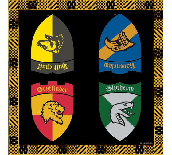 Harry Potter Салфетки бумажные трехслойные 33x33см 20шт гербы Хогвартса ND Play 311680