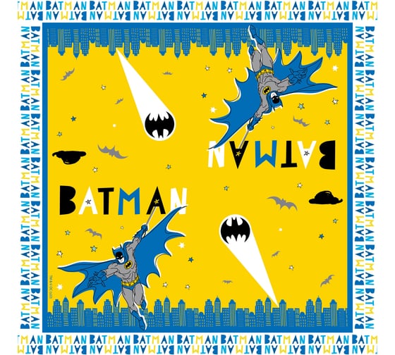 Batman Салфетки бумажные трехслойные желтые 33x33см 20шт ND Play 303414