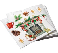 Салфетки бумажные трехслойные Новогоднее настроение 33x33см 20шт ND Play 309420