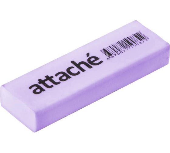 Ластик Attache 60x19x10 мм, синтетический каучук, фиолетовый, 30 шт. 1328298 1