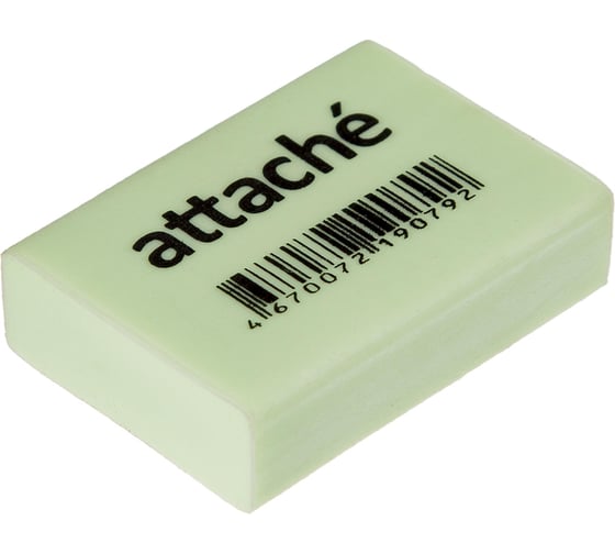 Ластик Attache 31x22x8 мм, синтетический каучук, зеленый, Россия 1328297