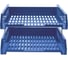 Лоток для бумаг DELI E9208 горизонтальный, 2 штуки, металлические стержни, синий 1966236 2