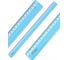 Линейка СТАММ 40 см Crystal, пластиковая, тонированный голубой ЛН1300 1