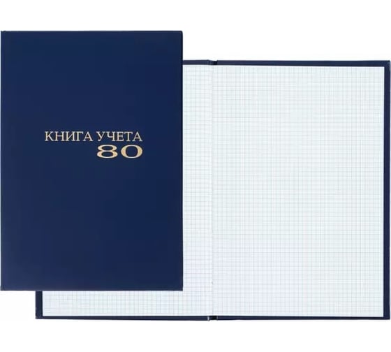 Книга учета Attache А4 80 листов клетка, офсет, обложка бумвинил 1953093