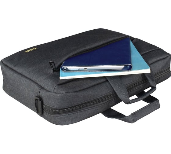 Сумка ExeGate Business ECC-045 Black, черная, полиэстер повышенной плотности 600D, 15.6 " 283435