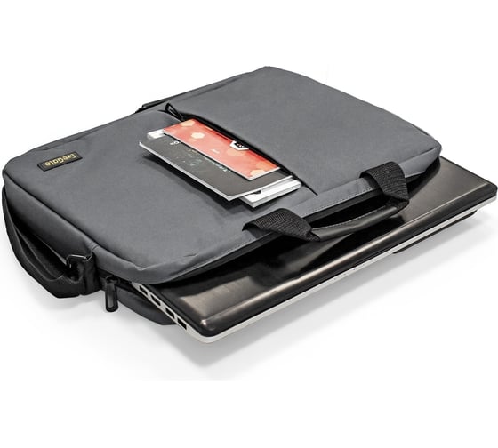 Сумка ExeGate Office F1590 Grey, серая, полиэстер, для ноутбуков до 15.6 " 264614
