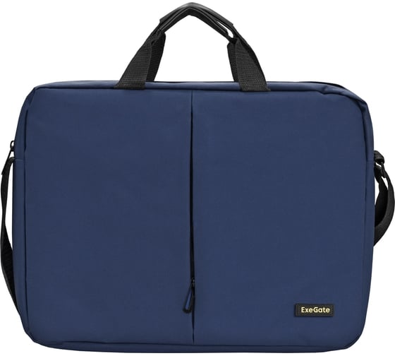 Сумка ExeGate Office F1590 Dark-Blue, темно-синяя, полиэстер, для ноутбуков до 15.6 " 264613